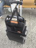 袋鼠行李箱前开盖18寸小型登机箱男女多功能短途迷你轻便耐用旅行皮箱 商务黑【充电口*水杯架*手机架】 20英寸 【前开口，单独电脑隔层】 实拍图