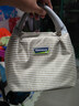 GLASSLOCK便当包保鲜盒保温手提袋饭盒袋铝箔布艺包韩版布条纹包男女手拎包 实拍图