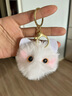 仿獭兔毛小柿子可爱书包包挂件毛绒球玩偶公仔汽车钥匙扣挂饰礼物 1个装【猫猫球钥匙扣】 1个装 实拍图