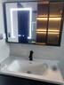 欧帝奴（OUDINU）智能浴室柜 卫生间洗手洗脸盆柜组合卫浴陶瓷一体盆洗手盆洗漱台 智能玻璃镜柜+陶瓷一体盆 90cm 实拍图