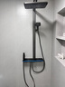 JVTO淋浴花洒套装家用大置物全铜钢琴数显沐浴淋浴增压自洁枪灰奶白色 K8【智控恒温】枪灰色 实拍图