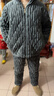 浪莎秋冬季睡衣男加绒加厚三层夹棉中老年冬款保暖爸爸家居服套装2XL 实拍图