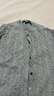 优衣库女装纽花圆领针织开衫/毛衣外套空调衫通勤秋冬新款481477 03 灰色 S 实拍图