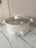 olayks立时 电火锅6升大容量不锈钢0涂层家用电煮锅鸳鸯锅双区双控多功能电热锅 6L 陶白色-食品级304不锈钢内胆（双区独控） 实拍图