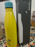 卡罗特可乐瓶保温杯女高颜值户外运动水杯多巴胺便携不锈钢 奶黄色500ml 实拍图