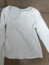 优衣库女装罗纹亨利领T恤/长袖修身短款内搭打底479591 487908 487908/01乳白色 M 实拍图