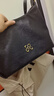 OMI欧米真皮hobo包腋下包女斜挎包轻奢通勤单肩托特包新年情人节礼物 深邃黑 实拍图