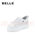 百丽（Belle）小白鞋女鞋商场款厚底增高一脚蹬单鞋透气休闲鞋U8N1DAM3 白色 38 (240mm) 实拍图