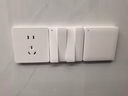 德力西(DELIXI)开关插座面板 CD821系列 四联四开双控开关 时尚白大板 实拍图