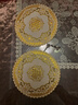 咖恩  烫金色杯垫西餐垫烟灰缸垫花盆垫花瓶隔热镂空ktv杯垫pvc碗垫家用托盘垫布圆形欧式银色长方形 金色16cm圆B 2张 实拍图