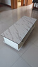 人文成家茶几客厅家用小户型简约钢化玻璃2025新款轻奢高级感简易沙发边几 【白大理石纹色】140cm一门一抽 实拍图