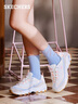 斯凯奇（Skechers）女鞋缓震舒适运动鞋厚底休闲鞋增高老爹鞋149589 自然色/多彩色/NTMT 37 实拍图
