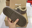 百丽（Belle）章若楠同款喵喵吐司毛毛勃肯鞋女冬季新款加绒棉鞋雪地靴B2829DM5 灰色 39 (245mm) 实拍图