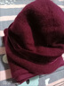 浩冠秋冬天中老年帽子女冬季兔毛针织毛线帽奶奶老人帽中年妈妈帽围巾 枣红色 单帽 实拍图