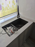 九牧王水槽大单槽304不锈钢水槽厨房洗菜盆一体盆大单槽洗碗池 68X45枪灰色(抽拉龙头套餐) 实拍图