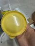 【马卡龙盖】食物收纳保鲜盒密封圆形冰箱收纳盒谷物零食蔬菜水果 密封保鲜盒黄色 1个 实拍图
