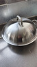 赫巴兹（HZIB）德国炒锅316不锈钢炒菜锅无涂层平底炒锅电磁炉煤燃气通用 全钢盖内径32外径 34cm 实拍图