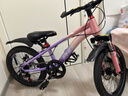 凤凰山地自行车男女变速山地车碟刹青少年儿童自行车学生单车 星际 粉紫【变速+辐条轮】 18寸【适合120-155cm】 实拍图
