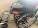 鱼跃(yuwell)手动轮椅车H062C铝合金免充气减震轻便手动可折叠老人 实拍图