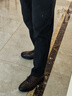 龙牙【张译同款】寒锋战术软壳长裤加强版男士秋冬通勤弹力户外防风寒 极夜黑(修身加强版) 170/80B(高170重116-145） 实拍图