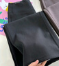 SIINSIIN【专享】阔腿裤女2024加绒裤子垂感休闲简约直筒裤黑色高腰收腹裤 【暖皮常规款】显瘦黑 加绒 （款式随机发货） XL 【140-160斤】 实拍图