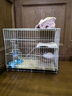 憨憨宠兔子笼 兔笼加粗加密家用兔子专用笼子可折叠兔笼子特大号养殖笼 600# 白色可折叠加密双层兔子笼 实拍图