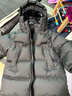 保姆鹅  【风墙】儿童羽绒服宝宝中长款护脸加厚外套保暖童装[NG2664] 炭黑 100 实拍图