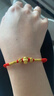 中国黄金（CHINA GOLD）马年本命年黄金手链女足金十二生肖手绳生日礼物送女友结婚纪念日 足金抱福手绳-猪 实拍图