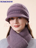 罗蒙毛线帽子女士秋冬季加绒加厚护耳保暖防风防寒送长辈妈妈针织帽 实拍图