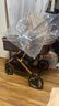 逗逗熊婴儿推车高景观减震手推车宝宝可坐可平躺婴儿双向折叠儿童手推车 奢华提篮款-卡其色【1车4用】 实拍图