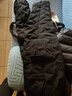雪中飞羽绒裤女秋冬保暖松紧腰抽绳工装直筒长裤 黑色 175/80A  实拍图