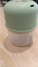 绞肉机小型打蒜器家用绞蒜切蒜器多功能辅食料理机电动蒜泥神器蒜蓉机自动切菜机压蒜器 浅绿色- 0.26L （升级大电机） 实拍图