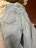 优衣库常规款女装男装宽松廓形牛仔裤/弯刀镰刀裤子479000 482280 479000/62粉蓝色 21 /150/54A 实拍图