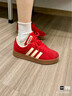 adidas「T头鞋」VL COURT复古休闲板鞋德训鞋男女阿迪达斯轻运动 浅猩红/暖香草色/黄色   36.5 实拍图