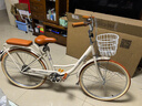 飞鸽（FG FLYING PIGEON）自行车成人通勤车自行车学生单车成人自行车通勤自行车女士自行车 标配奶油米|单速|辐条轮+礼包 26寸适合160-185cm 实拍图
