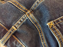 京东京造牛仔裤男秋季直筒裤子男士休闲长裤磨毛加绒加厚深蓝 32码 实拍图