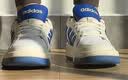 adidas ENTRAP美式校园风运动少年感复古篮球风板鞋男女阿迪达斯   白/蓝   45 实拍图