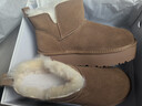 百丽慵懒百搭厚底雪地靴女靴子25冬新增高加绒短靴JD016DD5 可可栗 35 实拍图