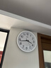得力(deli)时尚简约挂钟 客厅办公通用时钟 办公用品 白色 实拍图
