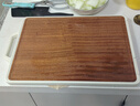 双枪乌檀木+304不锈钢抗菌双面砧板切菜板防霉案板43.5*29.5*1.8cm 实拍图