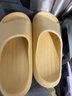 朴西新款EVA踩屎感厚底拖鞋女士居家室内情侣拖鞋男 黄色 39-40 实拍图