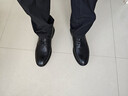 卡帝乐鳄鱼（CARTELO）软牛皮男士皮鞋商务内增高男鞋正装加绒皮鞋男KJ02 黑色加棉款 42 实拍图