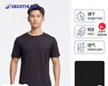 迪卡侬短袖速干衣男训练宽松半袖上衣运动t恤男RUNM2501394黑色T恤L 实拍图