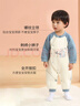 棉芹婴儿连体衣服纯棉秋冬季棉服加厚长袖保暖宝宝三层夹棉新生儿冬装 蓝色小狮子【2件装】（保暖款） 80码(建议9-12个月19-22斤) 实拍图