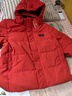 特步门店同款羽绒服男新年款保暖连帽运动上衣防风外套976429190363 魔力红 3XL 实拍图