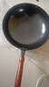 阎铁匠章丘炒锅铁锅 炒菜锅无涂层家用不易粘锅圆底轻便炒勺锻打已开锅 32cm黑锅镜面木把带耳3-5人D 32cm 圆底炒锅 实拍图