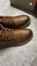蜻蜓牌马丁靴男牛皮高帮春夏季男鞋新款商务休闲鞋秋冬工装靴子真皮皮鞋 棕色 -单内里款 41 实拍图
