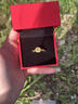 中国黄金（CHINA GOLD）小方糖黄金戒指女可调节足金指环金手饰结婚新年节礼物送老婆女友 小方糖戒指【白】约1.4g 实拍图