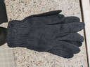 纯色针织手套男女士秋冬季保暖加绒弹力毛线分指学生骑行防寒手套 黑色 2双 实拍图