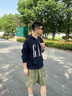 GAP男女装春款logo印花抓绒宽松套头连帽衫卫衣786923 黑色 2XL (185/104A) 亚洲尺码 实拍图